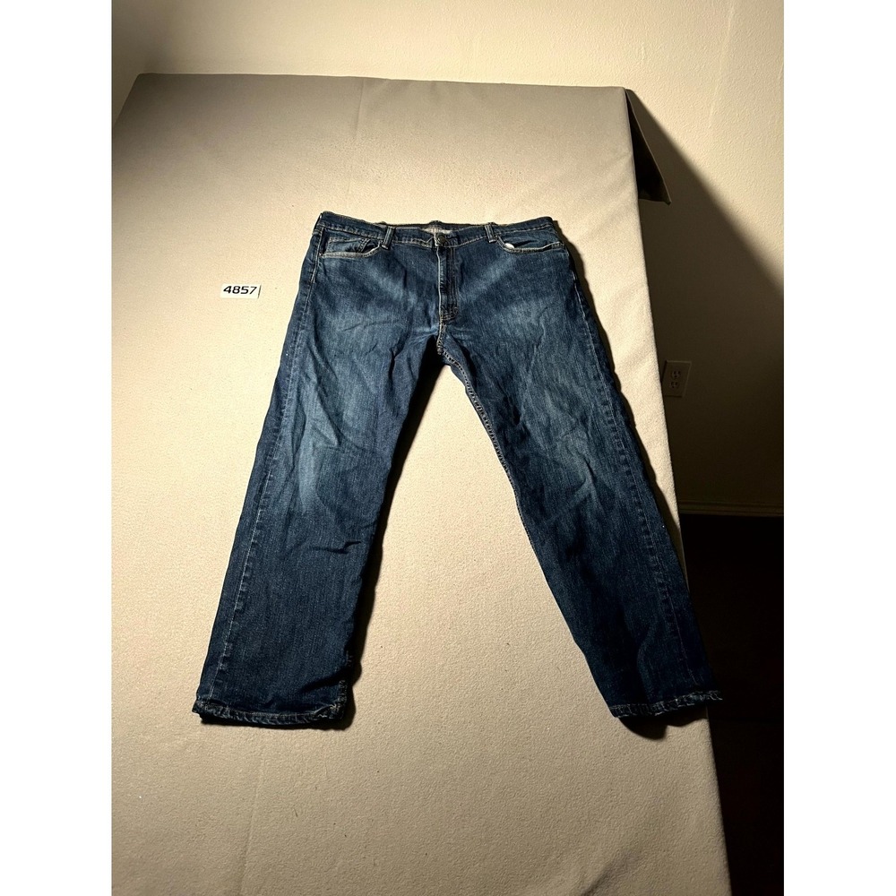 Levi's 505 Jeans Mens 42x30 Blue Denim Cotton Medium Wash Straight Leg‎ Casual